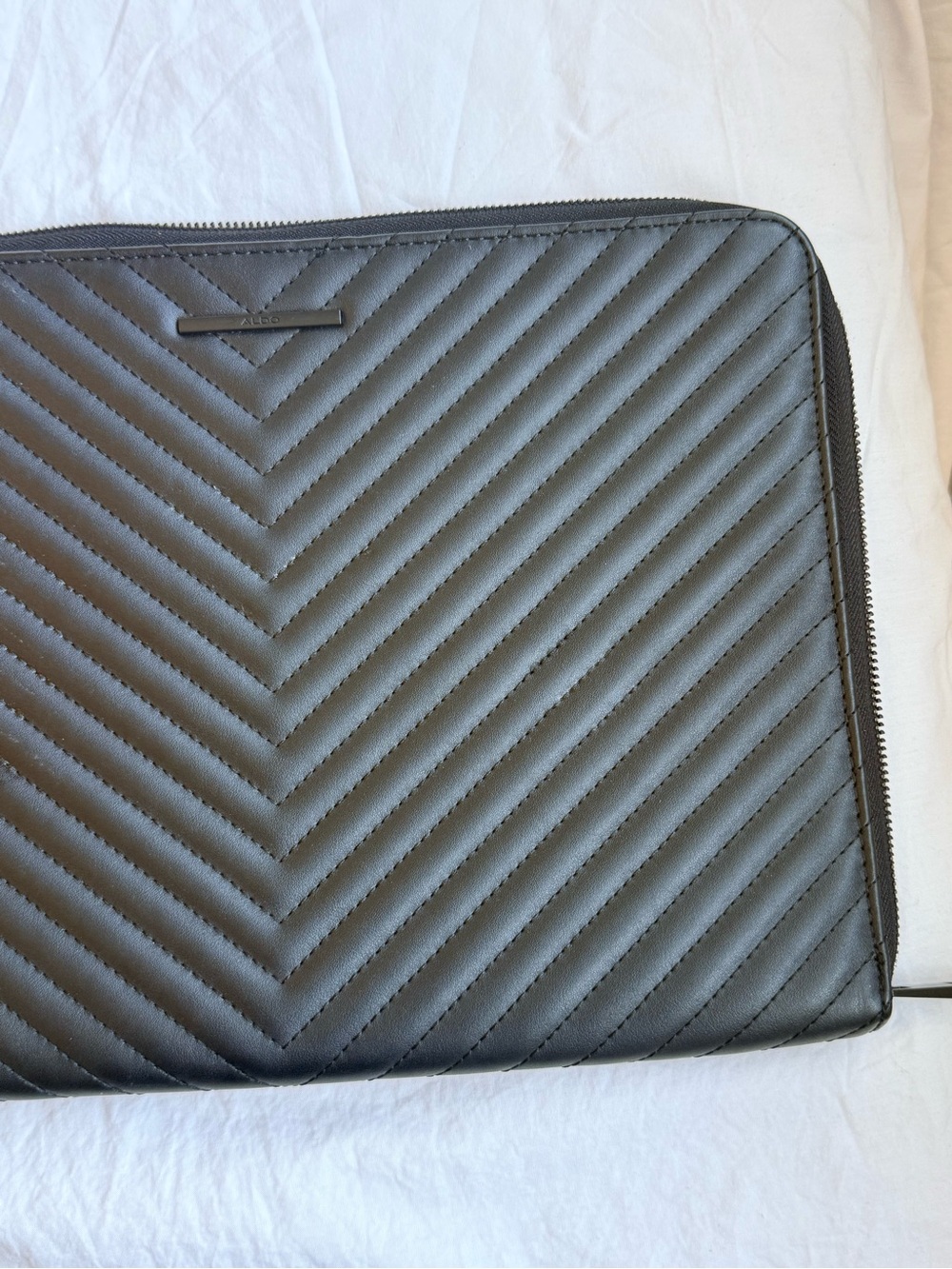 Aldo Black Quilted Laptop Folio